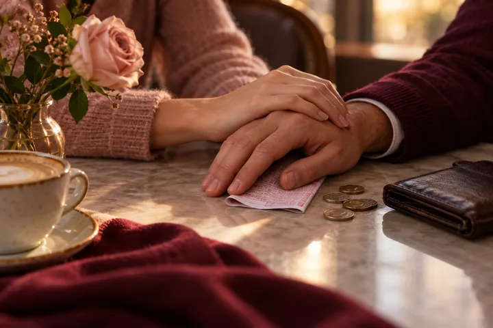 Editorial illustration accompanying: What should I ask before getting serious with a man who gambles or carries hidden debt?