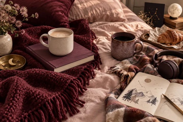 Editorial illustration accompanying: What does his idea of a restful weekend reveal about everyday compatibility?