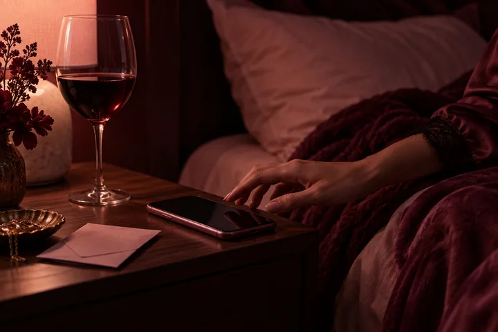 Editorial illustration accompanying: What should I decide when a man only wants to see me late at night?