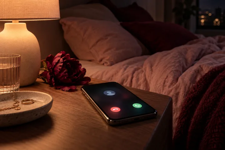 Editorial illustration accompanying: What should I decide when a man only wants to see me late at night?